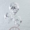 Μπαλόνια Κομφετί – Ασημί