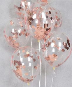 Μπαλόνι με Κομφετί – Ροζ Χρυσό