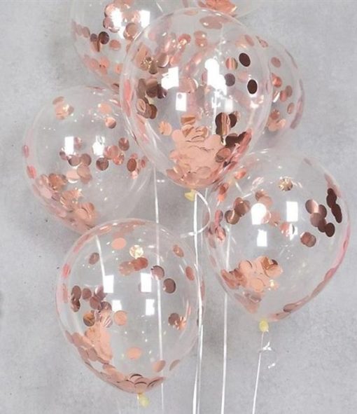 Μπαλόνι με Κομφετί – Ροζ Χρυσό