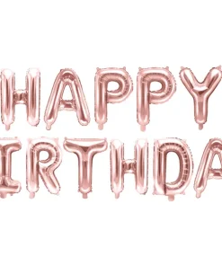 Μπαλόνι Μεταλλιζέ Χρωματιστά Γράμματα “Happy Birthday” 40 εκ.