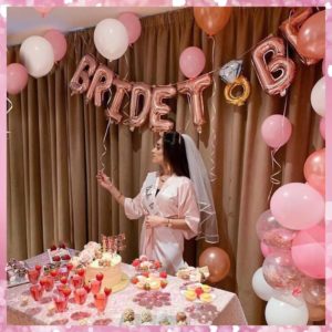 Μπαλόνια Bride To Be με δαχτυλίδι – Ροζ Χρυσό