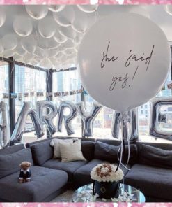 Μπαλόνια Φράση Ασημί 42cm – MARRY ME