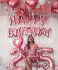 Ροζ Μπαλόνια – Happy Birthday