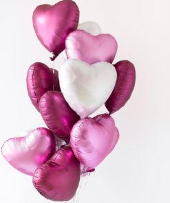 Μπαλόνι Foil Σε Σχήμα Καρδιά – Μεταλλικό Ροζ