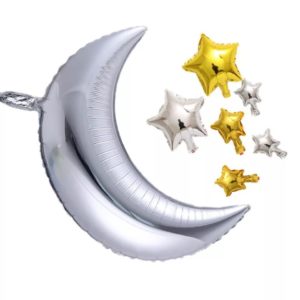 Μπαλόνια Foil – Φεγγάρι Αστέρι – Σετ 3τμχ
