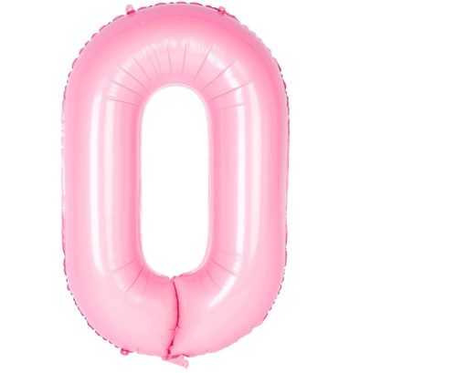 Μπαλόνι Αριθμός 0 Ροζ 102CM