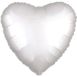 Μπαλόνι Foil Σε Σχήμα Καρδιά – Λευκό