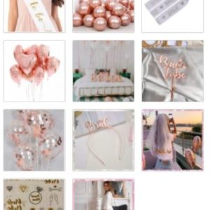rose gold bride party
