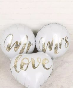 Μπαλόνια Mr & Mrs & Love – Σετ 9τμχ