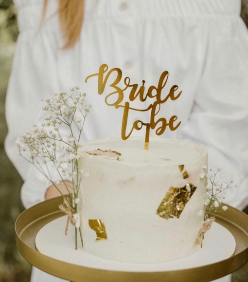 Διακοσμητικό Τούρτας Bride to Be – Χρυσό