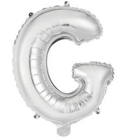 Μπαλόνια foil Γράμμα G – ασημί