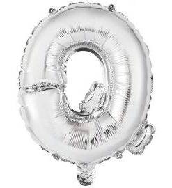 Μπαλόνια foil Γράμμα Q – ασημί