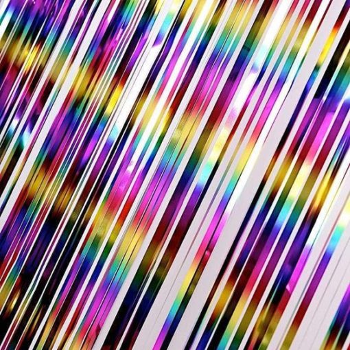 Μεταλλική Rainbow Κουρτίνα Διακόσμησης Πάρτι