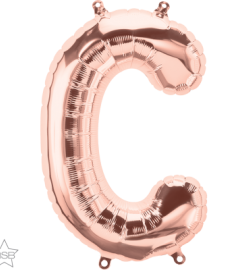 Μπαλόνια foil Γράμμα C – Ροζ χρυσό