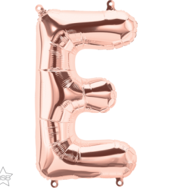 Μπαλόνια foil Γράμμα E – Ροζ χρυσό