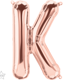 Μπαλόνια foil Γράμμα Κ – Ροζ χρυσό