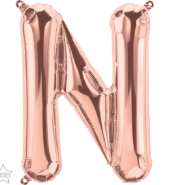 Μπαλόνια foil Γράμμα N – Ροζ χρυσό