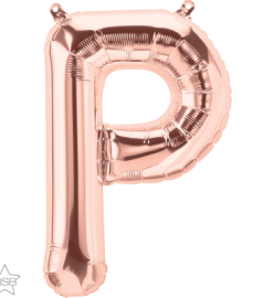 Μπαλόνια foil Γράμμα P – Ροζ χρυσό