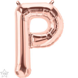 Μπαλόνια foil Γράμμα P – Ροζ χρυσό