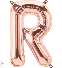 Μπαλόνια foil Γράμμα R – Ροζ χρυσό