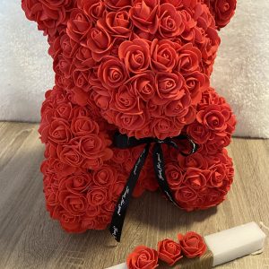 rose bear κόκκινο με λαμπάδα