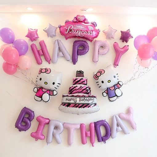 Μπαλόνι Φράση Happy Birthday – μωβ – λιλά