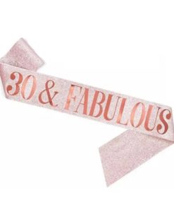 Κορδέλα Γενεθλίων – 30 & FABULOUS Ροζ Χρυσό