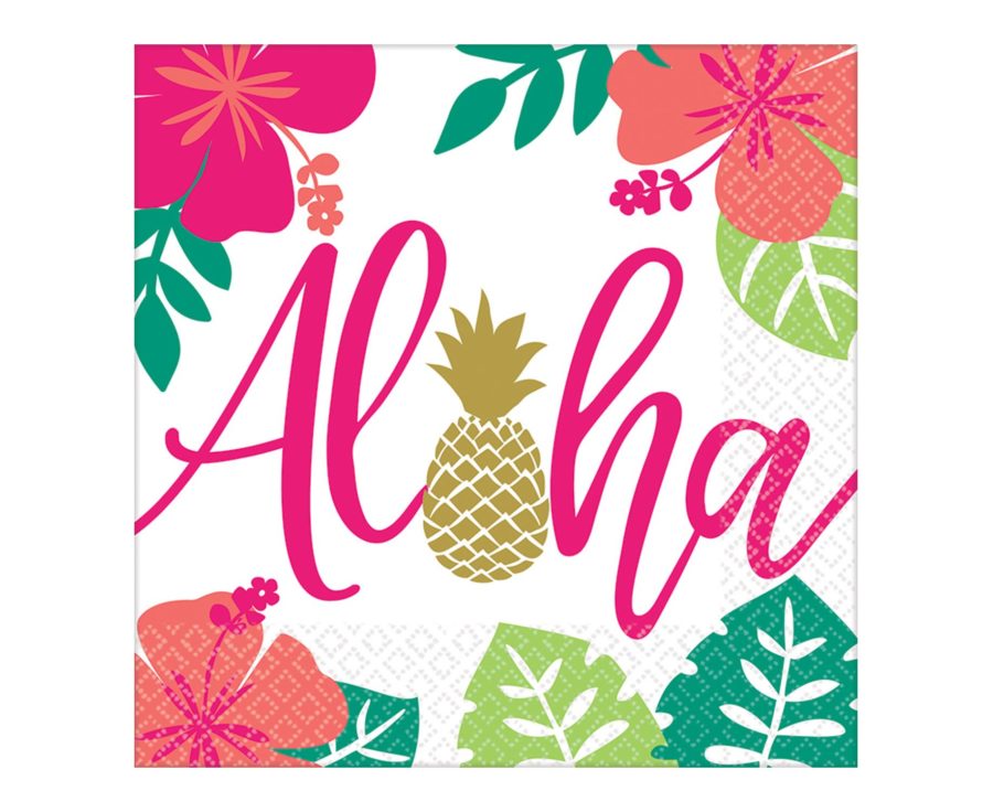 Χαρτοπετσέτες φαγητού Aloha-Pineapple-Flamingo
