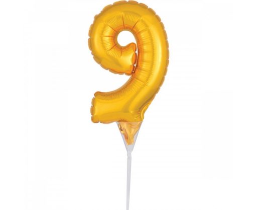 Μπαλόνι Φοιλ Μικρό Number 9 Χρυσό