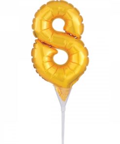 Μπαλόνι Φοιλ Μικρό Number 8 Χρυσό