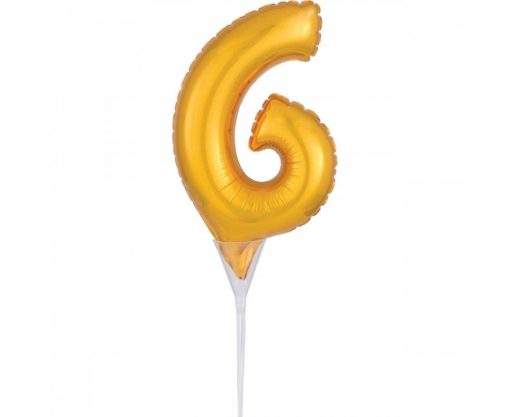 Μπαλόνι Φοιλ Μικρό Number 6 Χρυσό