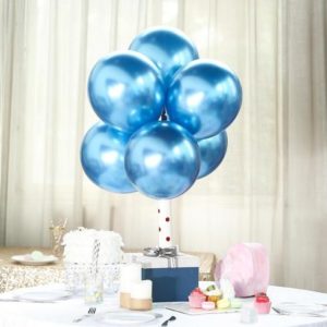 μπλε μεταλλικα μπαλονια
