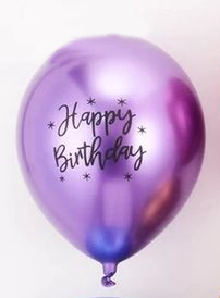 happy birthday μωβ μεταλλικό μπαλόνι