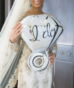 Μπαλόνι Δαχτυλίδι Γάμου – I do – Ασημί