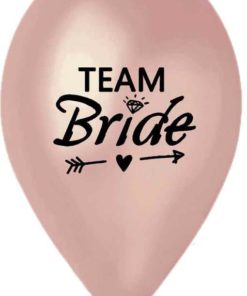 Team Bride’ Rosegold Τυπωμένο Latex Μπαλόνι