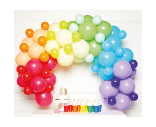 Σετ Για Γιρλάντα Rainbow / 78 Μπαλόνια