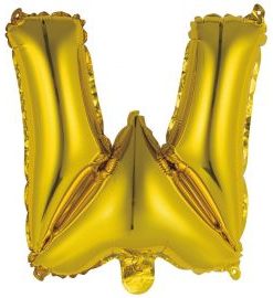 Μπαλόνια foil Γράμμα W – χρυσό