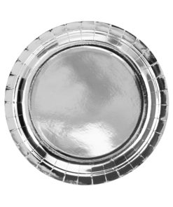 Πιάτα Χάρτινα Foil Ασημί 23 cm – 6 τμχ