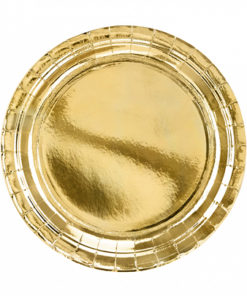 Πιάτα Χάρτινα Foil Χρυσά 23 cm – 6 τμχ