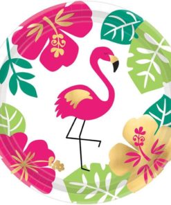 Πιάτα Χάρτινα Γλυκού Aloha Flamingo (8 τεμ)