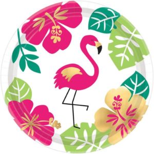 Πιάτα Χάρτινα Γλυκού Aloha Flamingo (8 τεμ)