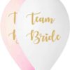 Team Bride Λευκά & ροζ Τυπωμένα Latex Μπαλόνια