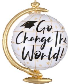Μπαλόνι Foil Σχήμα Change the World Globe Αποφοίτησης