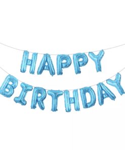Μπαλόνι Ηappy Birthday Γαλάζιο Με Aστεράκια