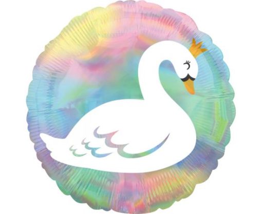 Μπαλόνι Foil 18″ Iridescent Pastel Swan / Κύκνος