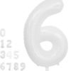 Μπαλόνι Αριθμός 6 Άσπρο 76 cm
