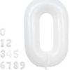 Μπαλόνι Αριθμός 0 Άσπρο 76 cm