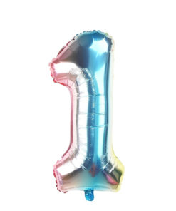 Μπαλόνι Αριθμός 1 Ιριδίζον 82 cm