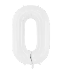 Μπαλόνι Αριθμός 0 Άσπρο 86 cm