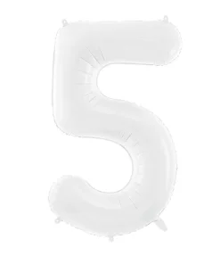 Μπαλόνι Αριθμός 5 Άσπρο 86 cm